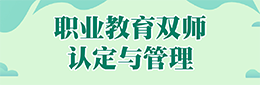 职业教育双师认定与管理
